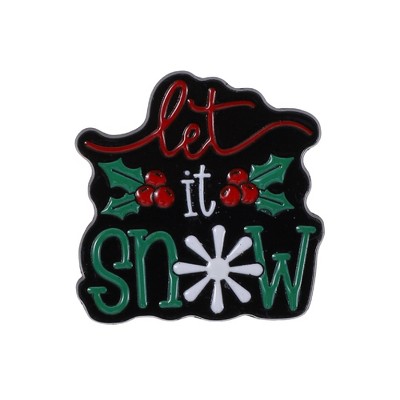 Unique Bargains Christmas Brooches Series 1# Christmas Snowflake Alloy Dripping Wax Blue 1 Pc