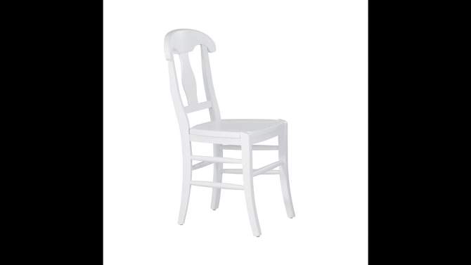 Set of 2 Emmett Ornate Splat Back Dining Chairs White - Linon, 2 of 14, play video