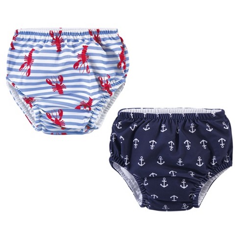 Hudson Baby Infant And Toddler Boy Swim Diapers, Anchors, 18-24