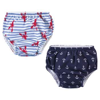 Hudson Baby Infant and Toddler Boy Swim Diapers, Anchors
