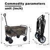 NAYSAYE Wagons Collapsible Utility Cart with Dual Layer Design and Liner Set for Outdoors, Olive Green, 30.3"*15.2"*32" - 3 of 4