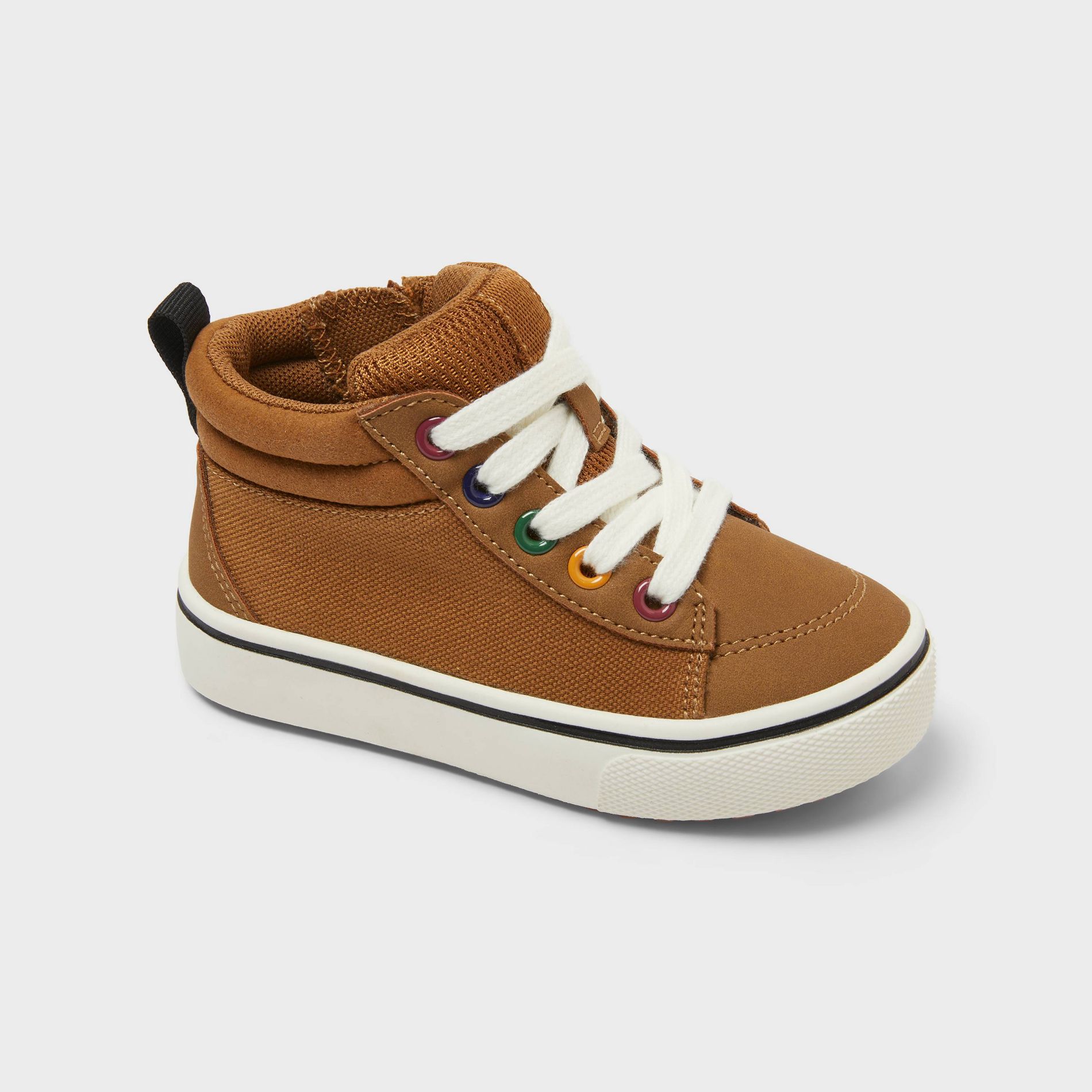 Toddler Carl Canvas High Top Lace-Up Sneakers - Cat & Jack™ Cognac