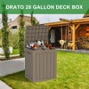 FURNIinspire Deck Boxes 28 Gallon Resin Deck Box, Waterproof Patio Outdoor Storage Bin Storage Box, All Weather Use, Ideal For Storage, Light Brown - 4 of 4