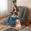 KWPZQEB Foldable Human Dog Bed with 5 Adjustable Position, Upholstered Lazy Sofa Bed with 2 Soft Pillows for Bedroom, Living Room, Reading Corner - 2 of 4