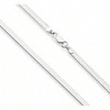 Italian Plated Herringbone Chain Necklace, 3.5mm Flexible Flat for Women, Made in Italy - 2 of 4