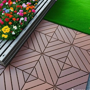 KTMBDW Plastic Interlocking Deck Tiles, 44 Pack , 12"x12" Waterproof Outdoor Flooring All Weather Use, Patio Floor Decking Tiles for Porch Backyard - 1 of 4