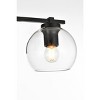 Elegant Lighting Juelz 3 light Black and Clear Bath Sconce - 4 of 4