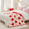 Snuggle Sac Love Heart Throw Blanket Soft Knitted Blanket Cozy Decorative Throw, Valentine’s Romantic Gifts 50x60 inches - 3 of 4
