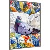 Amanti Art Animal Watercolor Art Bird Dove Pigeon Blue by Justyna Jaszke Framed Canvas Wall Art - 2 of 4