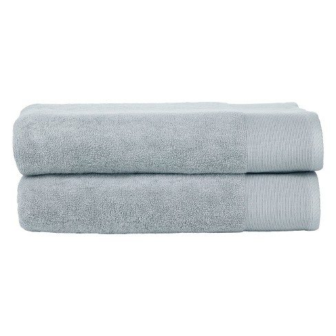 Nate Home by Nate Berkus Cotton Jacquard Bath Towel Set/4, Heron/Blue