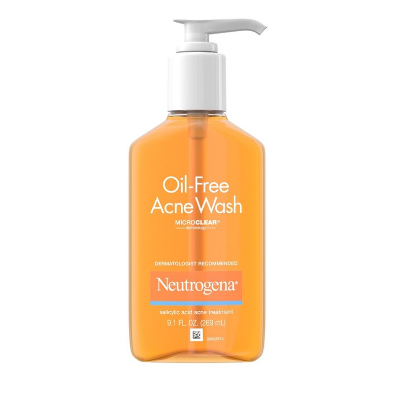 Neutrogena Oil-Free Salicylic Acid Acne Fighting Face Wash - 9.1oz, 1 of 12