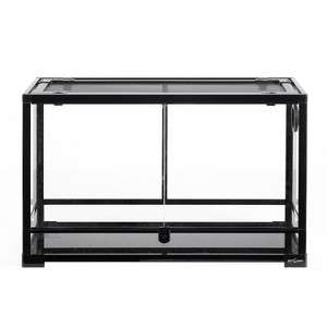 REPTI ZOO 30Gallon Full Reptile Glass Terrarium, Double Hinge Door Reptile Terrarium 30" x 12" x 18" - 1 of 4