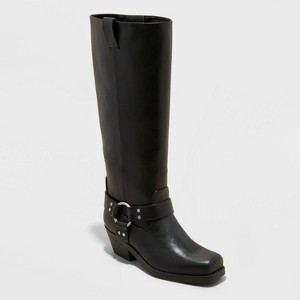 Women's Oakley Harness Boots with Memory Foam Insole - Universal Thread™ Black - 1 of 3