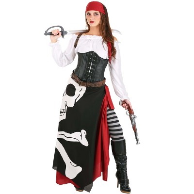 Northlight Red and Black Pirate Woman Adult Halloween Costume - Small