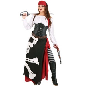HalloweenCostumes.com Women's Pirate Flag Gypsy Costume - 1 of 4