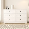 KWPZQEB Dresser for Bedroom with 6 Drawers, 47.2'' W Wood Rustic Chest of Drawers, Large Capacity Clothing Storage Cabinet for Bedroom, White - 2 of 4