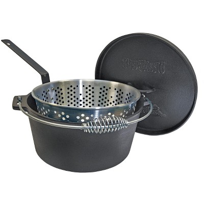 Bayou Classic 7460 Dutch Oven with Basket, 8-1/2-Quart