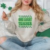 Simply Sage Market Women's Graphic Sweatshirt Checkered Lucky Teacher - 2 of 3