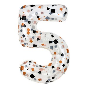 Unique Bargains Fragmented Print Transparent Number Balloon Foil ...
