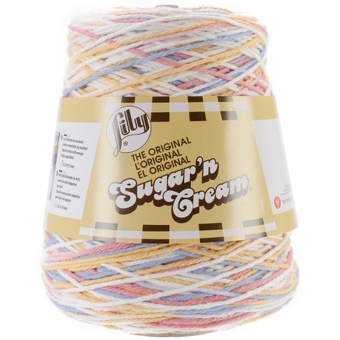 Spinrite Lily Sugar'n Cream Solids Super Size Yarn, Yellow