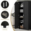 Rbied 29.25 in. W x 14.60 in. D x 71.25 in. H Wood Linen Cabinet Storage Cabinet with Adjustable Shelves and Drawers - 3 of 4