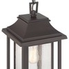 John Timberland Cecile 19 1/4" High Modern Box Lantern Outdoor Pendant Light Fixture Ceiling Porch House Hanging Brown Bronze Finish Clear Glass Shade - 3 of 4