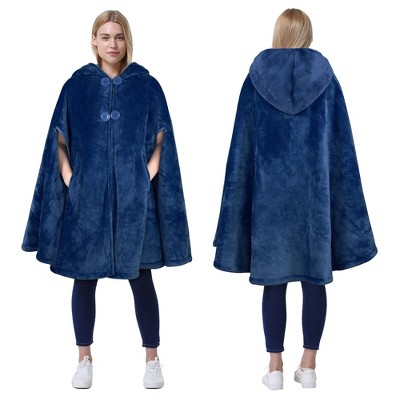 Catalonia Women's Fuzzy Fleece Cardigan, Open Front No Sleeve Shrug, Cozy Hoodie Blanket Shawls Wearable, Valentine’s Day Gift Woman