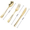 Itopfox 300PCS Gold Plastic Silverware Set, Heavy Duty Disposable Flatware Dinnerware, 100 Forks, 100 Spoons 100 Knives for Party, Wedding, Daily Use - 2 of 4