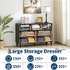 Acekool 32" Tall Drawer Chest, Modern Oak Dresser with Curved Profile, Organizer & TV Stand for Bedroom, Living Room, Hallway - 3 of 4