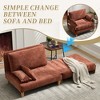 37'' Foldable 3-in-1 Convertible Recliner Sofa Bed with 3 Pillows, Removable Side Pockets and Compact Design for Small Spaces - 3 of 4