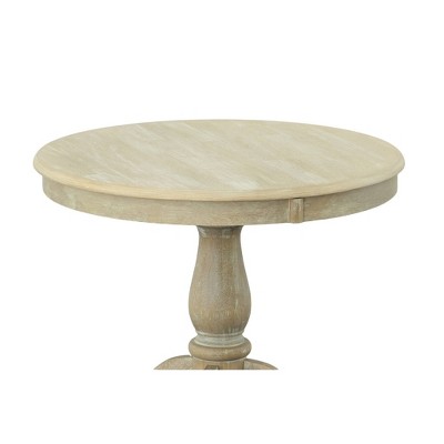 Fairview Natural Driftwood Round Pedestal Dining Table, 30" Wood