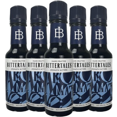 Bittertales Exquisite Hand-Crafted Aromatic Bitters 5 Pack: Elevate Your Cocktails with 125ml Bottles Perfect for Old Fashioned and Manhattan Classics