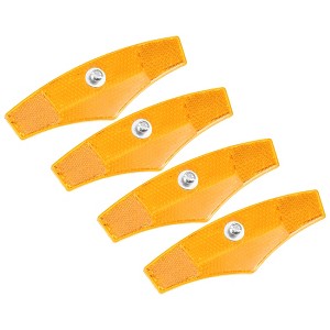 Unique Bargains Riding Bike Bicycle Warning Reflector Road Spoke Lights Bike Accessories Bicycle Rim Reflective Tape Yellow 4pcs - 1 of 4