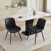 NicBex Faux Leather Dining Chairs Set of 2,Mid Century Modern Upholstered Armless Kitchen Chairs for Dining Room,Living Room,Kitchen - 2 of 4
