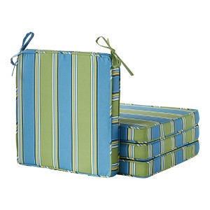 18in Square Outdoor Chair Pad Set of 4 - 1 of 4