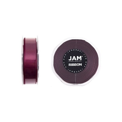 JAM Paper Double Faced Satin Ribbon Burgundy (807SAwi25)