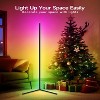 RGB LED Corner Floor Lamp - Music Sync, Smart App & Remote Control, 16 Million Colors for Bedroom, Living Room & Gaming Room - 3 of 4