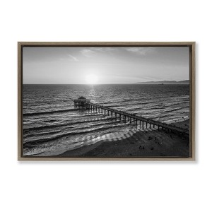 Stupell Industries Serene Morning Pier Floating Frame Canvas Art - 1 of 4