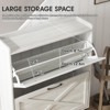 Narrow Shoe Rack Cabinet with Flip Drawers, Hidden Golden Handles - 4 of 4