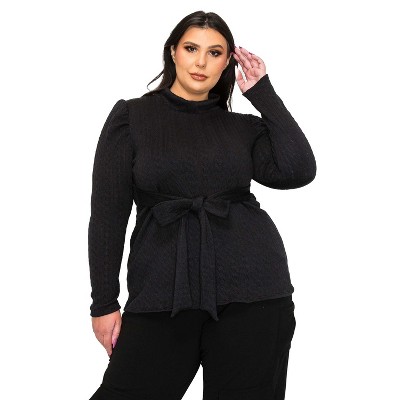 L I V D Women's Catriona Waist Tie Sweater