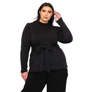 L I V D Women's Catriona Waist Tie Sweater - 1 of 3