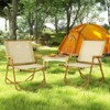 Tangkula 2 Pack Folding Camping Chairs Lightweight Fabric Lawn Chairs with Heavy Duty Aluminum Frame - 3 of 4