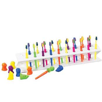 Kaplan Early Learning Toothbrush Rack with Toothbrushes & Covers