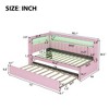 Twin Size Upholstered Platform Bed Frame with Twin Trundle Bed, USB Ports and LED Light -ModernLuxe - 4 of 4