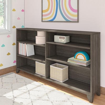Max & Lily Classic Dark Wood 6-Shelf Kids Bookcase