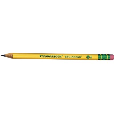 Ticonderoga Beginners Oversized Pencil with Latex-Free Eraser, 13/32 Inch, No 2 Thick Tip, pk of 12