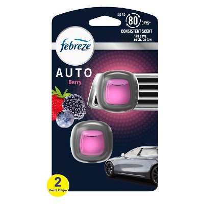 Febreze AUTO Air Freshener Vent Clip Unstopables Fresh Scent, .07 oz. Car Vent Clip, Pack of 2