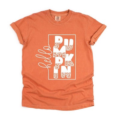Simply Sage Market Women's Hello Pumpkin Square Short Sleeve Garment Dyed Tee