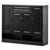 GustoWave Shoe Cabinet for Entryway Ample Storage Space Shoe Organizer with Drawer Doors Open Shelf for Heels Slippers Black - 3 of 4