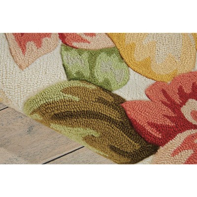 Handmade Cream Rectangular Easy-Care Synthetic Rug